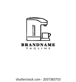 cute coffee element logo icon design vector modern