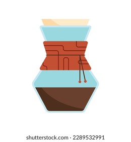 Cute coffeemaker design over white