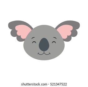 cute cohala animal icon vector illustration design