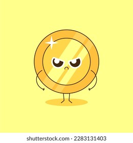Cute coin simple isolated vector design