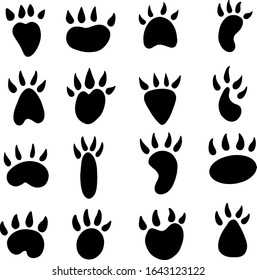 A Cute Collection of Animal Silhouette Prints Like Cut or Dog Cartoon Illustration Vector Style, Some With Hearts