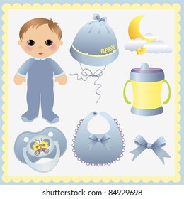 Cute collection of baby design elements for any arts