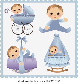 Cute collection of baby design elements for any arts