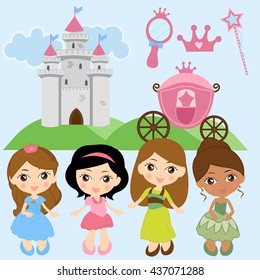 Cute collection of beautiful princesses