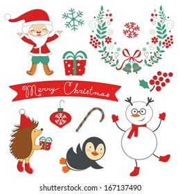 Cute collection of Christmas graphic elements