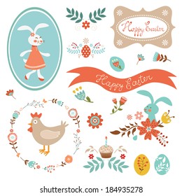 Cute collection of Easter related graphic elements