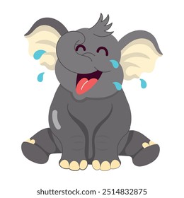 Coleção Bonitinha de Mascotes de Elefante de Estilo Plano 


