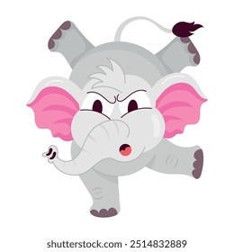 Linda Colección de mascotas de elefantes de estilo plano 

