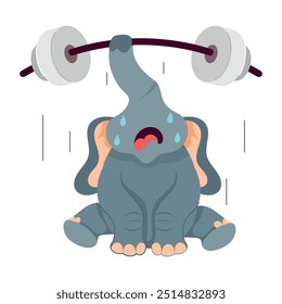 Linda Colección de mascotas de elefantes de estilo plano 

