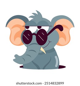 Linda Colección de mascotas de elefantes de estilo plano 

