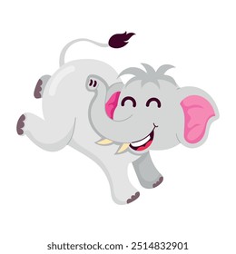 Linda Colección de mascotas de elefantes de estilo plano 

