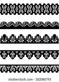 Cute Collection Lace Vector Illustration Stock Vector (Royalty Free ...