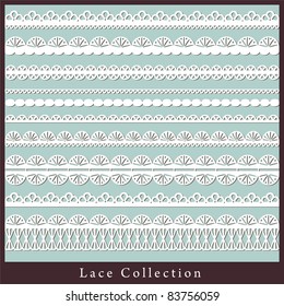 cute collection of lace. vector illustration