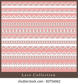 cute collection of lace. vector illustration