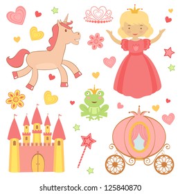 A cute collection of princess related icons