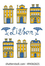 Cute collection of typical Portuguese houses