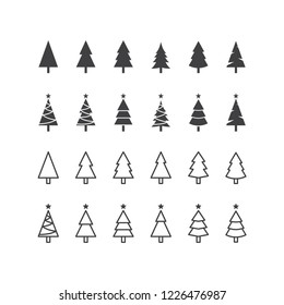 Cute collection of vector Christmas trees