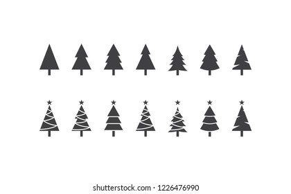 Cute collection of vector Christmas trees