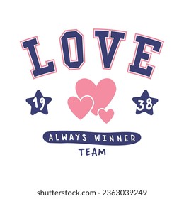 cute college typography vector print