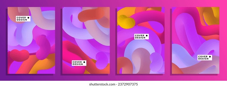 süße Farbe 3d abstrakte Wurm Flow-Poster Design für Buchcover, Albumdeckel, Poster, Flyer, Zeitschrift, Katalog, Profil Identität, ppt, etc.
Vektordesign der A4-Größe