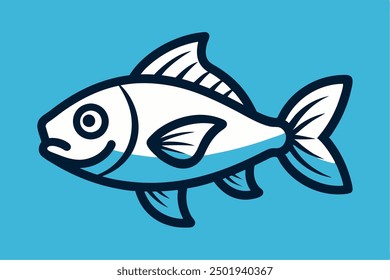 "Cute color fish vector illustration, cartoon clipart and line art design, perfect for digital and print use."






