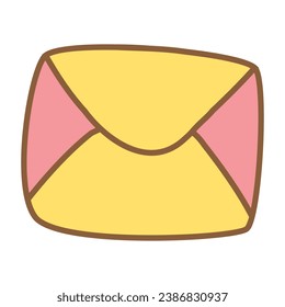 cute color message icon and vector