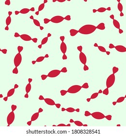 Cute color seamless sweets pattern. Original cartoon candy doodle vector drawing