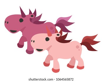 Cute color unicorns
