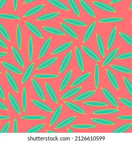 Cute color vector seamless pattern leaf. Abstract print with leaves. Elegant beautiful nature ornament for fabric, packaging and textiles.