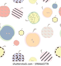 cute colored apples 
wallpaper pattern