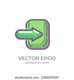 Icono de color curado "Iniciar sesión" en fondo blanco