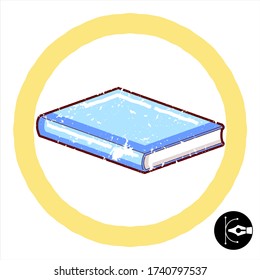 Cute colored illustration of a book.