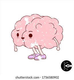 Cute colored illustration of a brain.