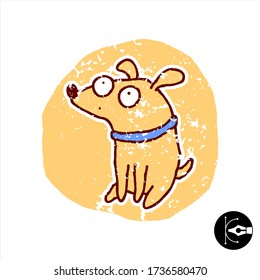 Cute colored illustration of a dog.