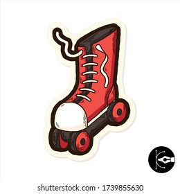 Cute colored illustration of a pair of boots.