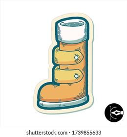 Ilustración de color lindo de un par de botas.