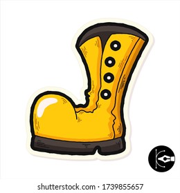 Ilustración de color lindo de un par de botas.