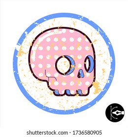 Cute colored illustration of a skull.