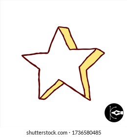 Cute colored illustration of a star.