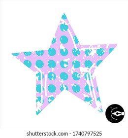 Cute colored illustration of a star.