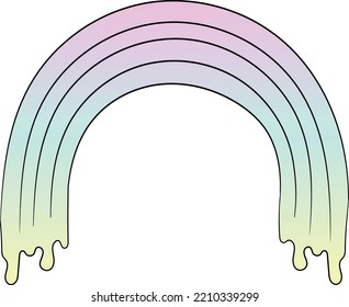 Cute Colored Pastel Goth Rainbow