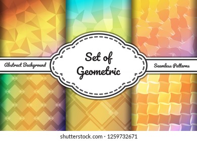 Cute colorful abstract background collections that pattern, geometric, templates design in a4 papers- vector illustration Eps 10.