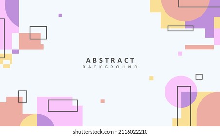 Vector de diseño de fondo geométrico abstracto de color y lindo