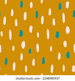 Cute colorful abstract seamless vector pattern background illustration with hand drawn polka dots