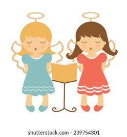 Cute  colorful angel illustration in vector format