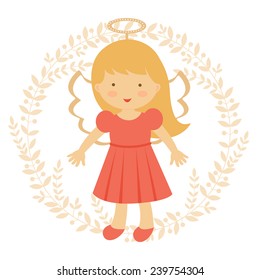 Cute  colorful angel illustration in vector format