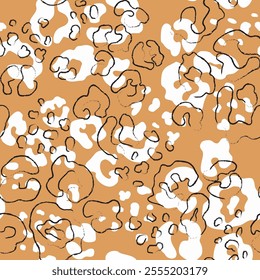Cute colorful animal print spots line leopard pattern