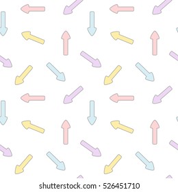 cute colorful arrows seamless vector pattern background illustration