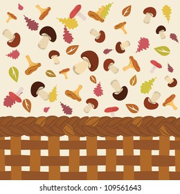 Cute colorful autumn pattern. Vector illustration