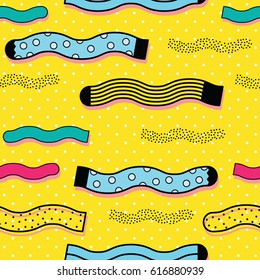 Cute colorful background for kid web site and printing. Socks pattern in modern youth style